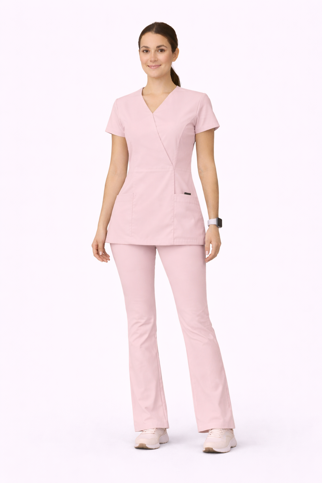 Scrub medical damă roz – Model PRO