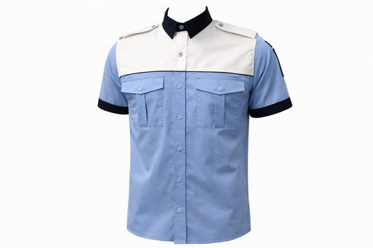 Cămașă Uniformă TIP Poliție Locală – Mânecă Scurtă, Albastru Deschis